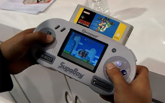 the portabe handheld SNES console Supaboy