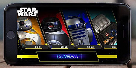 app interface for the remote controlled r2d2