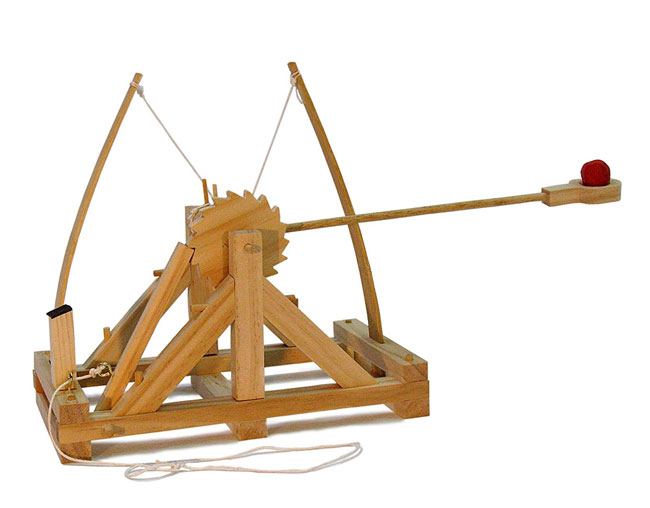 The small wooden catapult is a cool little gadget to gift